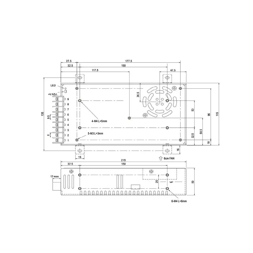 مزورد طاقة (باور سبلاي) 24V 15A 360W Power Supply - Image 4