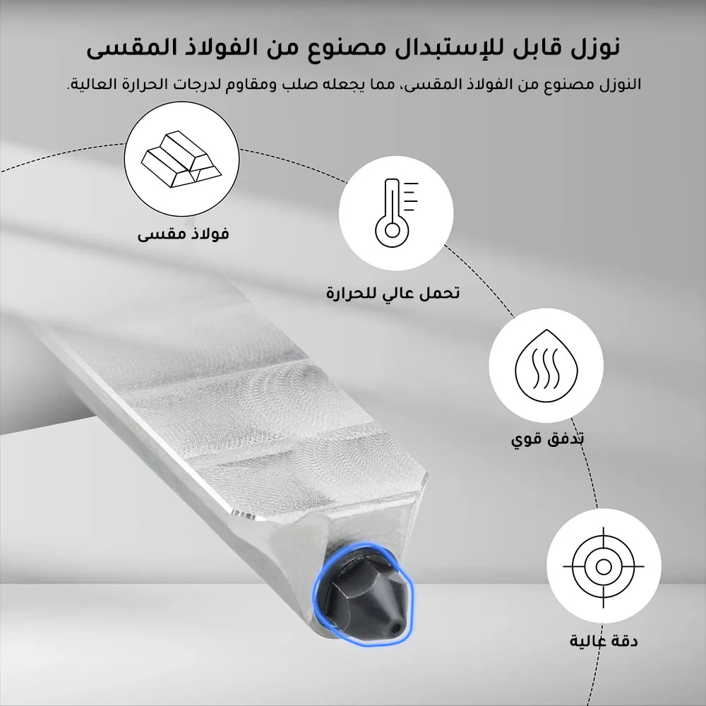 رأس الطابعة بامبو - سلسلة  A1 ( مشتت حرارة نحاسي ونوزل 0.4 ملم فولاذ مقسى قابل للإستبدال) - Image 7