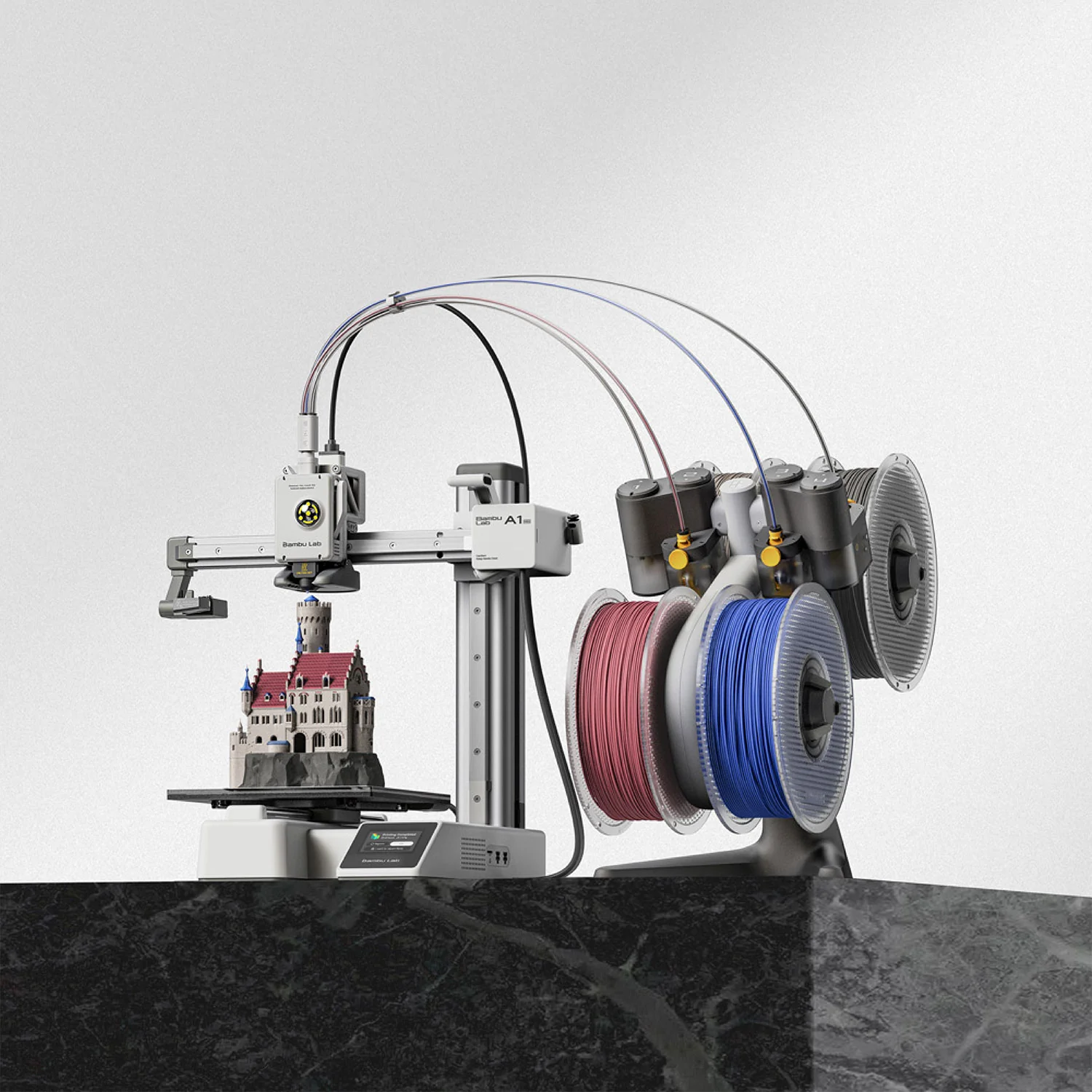 الطابعة ثلاثية الأبعاد Bambu Lab A1 Mini Combo - مع الـ AMS lite - طباعة بـ 4 ألوان - Image 2