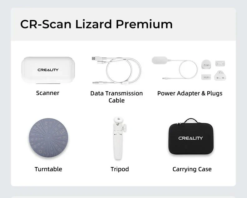 سكانر ثلاثي الأبعاد بدقة 0.05 ملم  3D Scanner CR-Scan Lizard  - مع كل الملحقات - Image 7