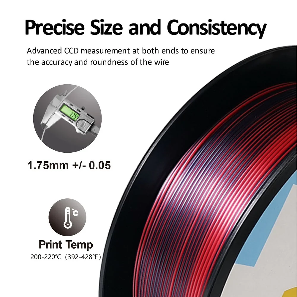 فلمنت الطباعة ثلاثية الأبعاد ثنائي اللون - Dual Color 3D Printing PLA Filament - Image 7