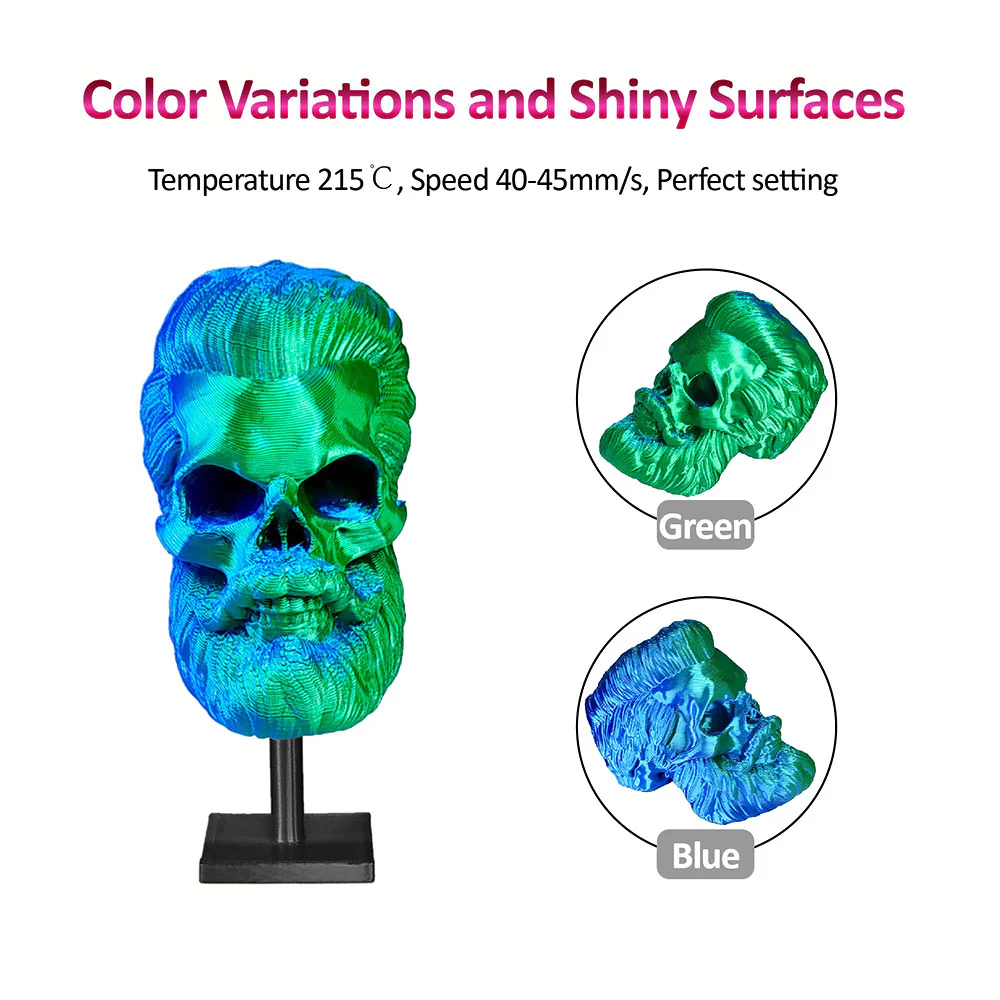 فلمنت الطباعة ثلاثية الأبعاد ثنائي اللون - Dual Color 3D Printing PLA Filament - Image 9