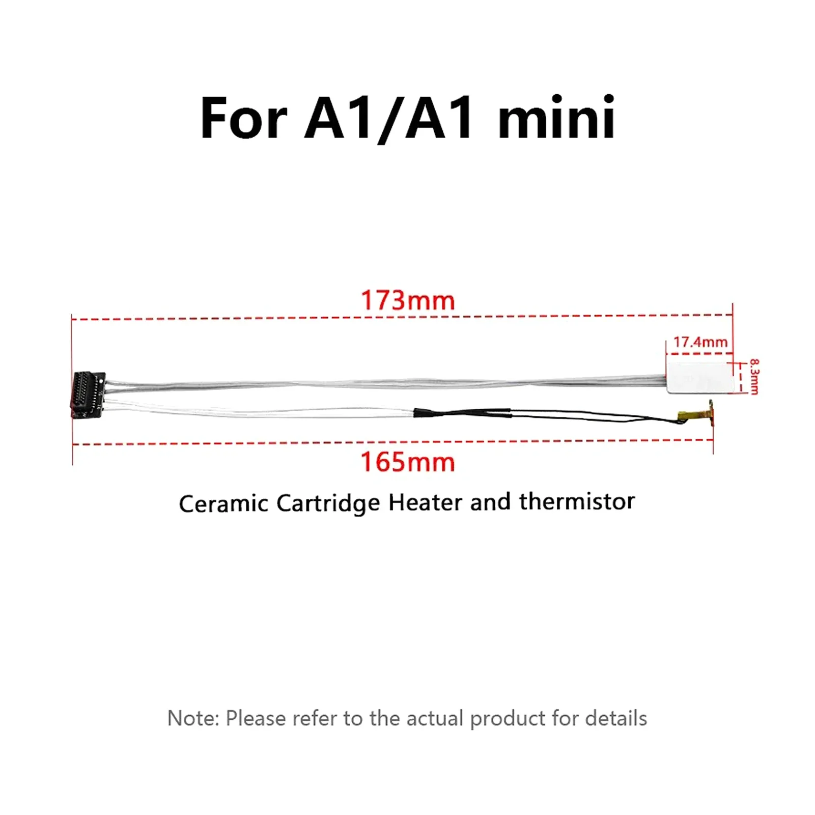 مجموعة هيتر وترمستور للطابعات Heater 80W + Thermistor set A1 / A1 mini - Image 5