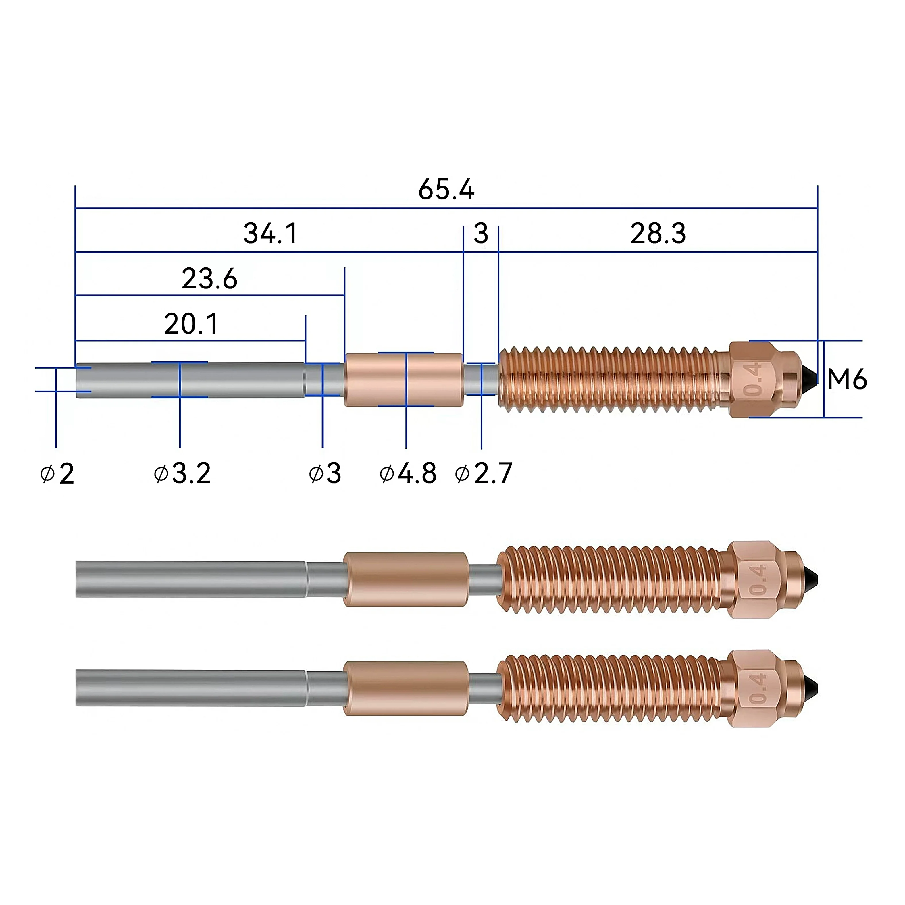نوزل الطباعة لطابعات K1 / Ender-3 V3 نوع Unicorn Quick-Swap - Image 3