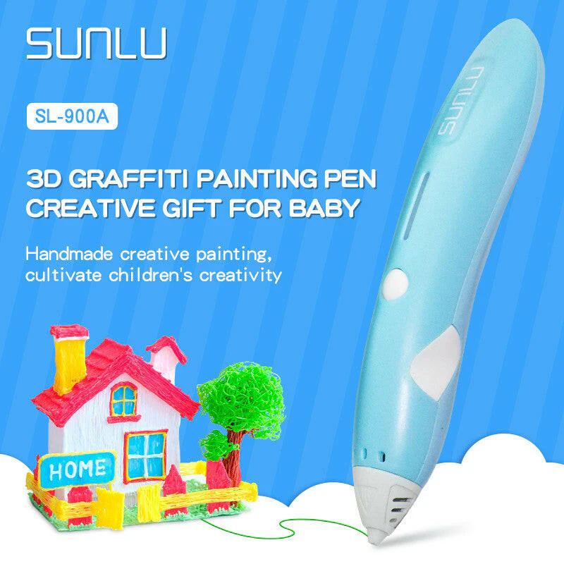 3D Pen قلم الرسم ثلاثي الأبعاد للأطفال منخفض الحرارة - يعمل بالشحن - Image 10