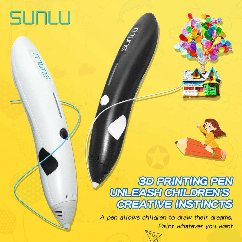 3D Pen قلم الرسم ثلاثي الأبعاد للأطفال منخفض الحرارة - يعمل بالشحن - Image 8