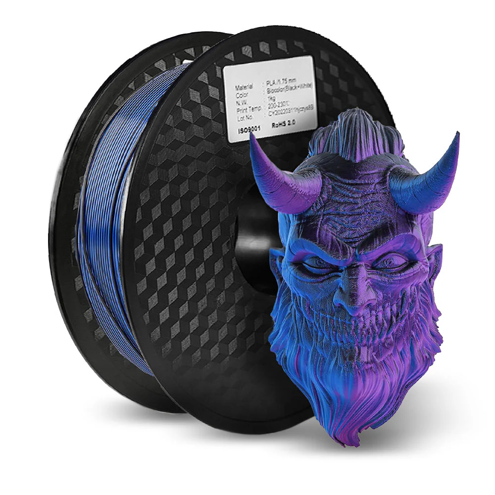 فلمنت الطباعة ثلاثية الأبعاد ثلاثي اللون - Triple Color 3D Printing PLA Filament - Image 3