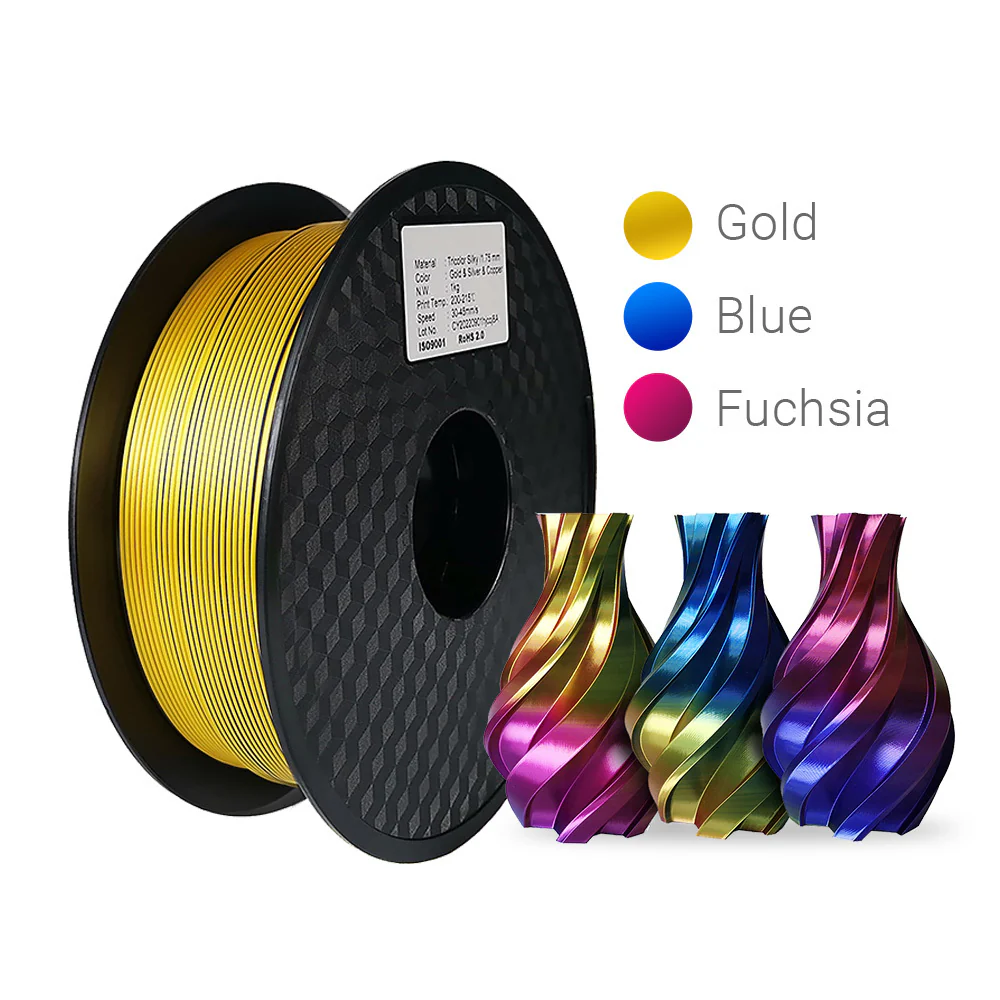 فلمنت الطباعة ثلاثية الأبعاد ثلاثي اللون - Triple Color 3D Printing PLA Filament - Image 8